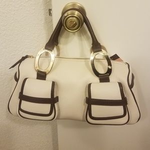 Antonio Melani leather two-tone handbag